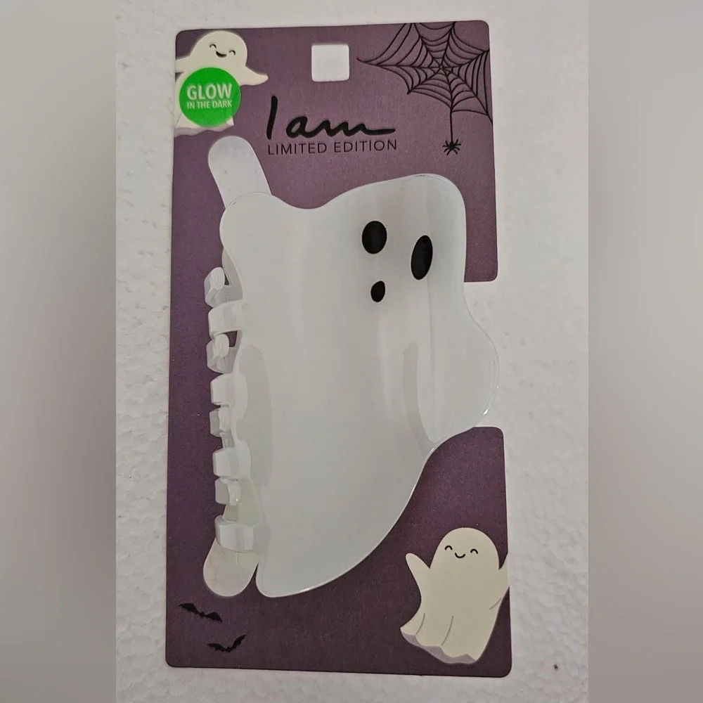 I AM Limited Edition Halloween Ghost Earrings, Hair Clip, Bag Clip